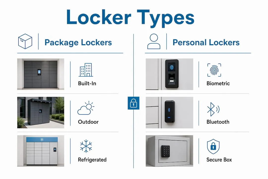 Infographic comparing package vs personal home lockers