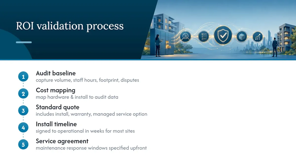 How We Approach ROI Validation With Customers, overview diagram
