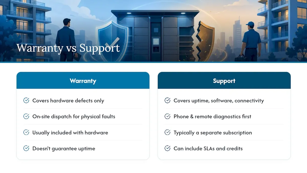 Warranty vs. Support: What's the Real Difference?, overview diagram