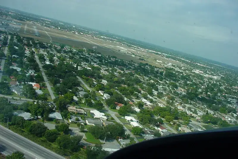 Aerial view of Pembroke Pines near North Perry Airport, Pembroke Pines, FL