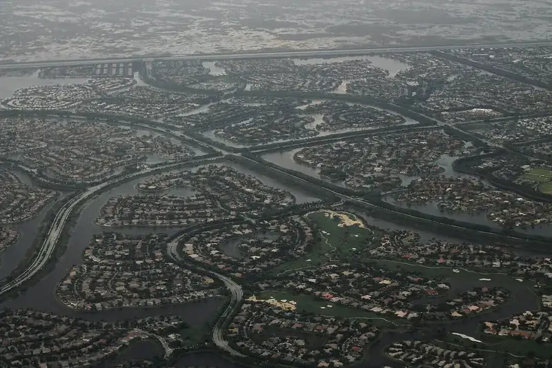 Aerial view of Weston neighborhoods, Weston, FL